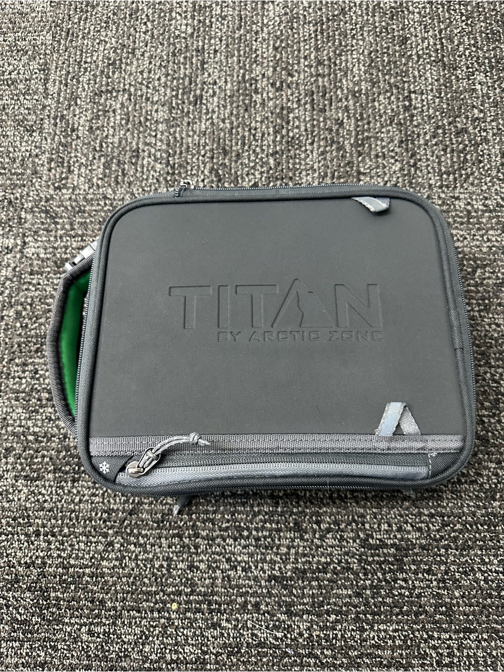 Titan Arctic Zone Expandible Crush Resistant Fridge Cold Lunch Pack Gray Green